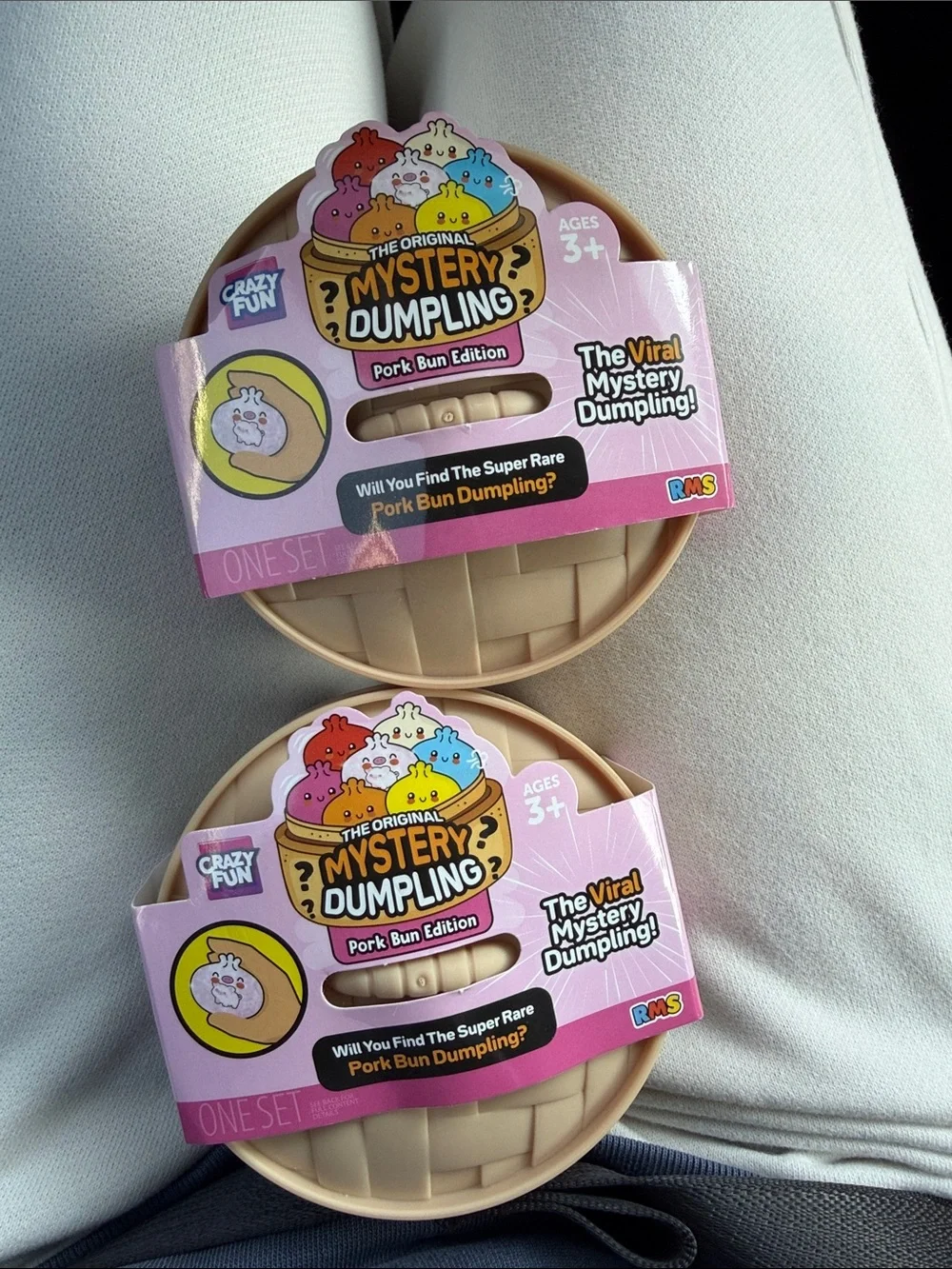 Mystery Dumpling Pork Bun Edition Kids Toy - Pink Box with Beige Steamer